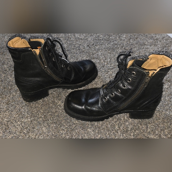 Harley Davidson Black Boots Womens Size 8 Badlands 6 Inch Ankle Combat - Picture 6 of 9